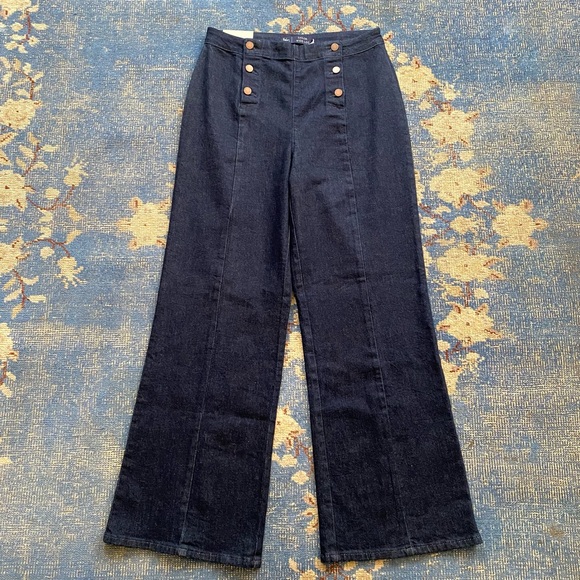 Nwt Boden Sailor Wide Leg Jeans 6 